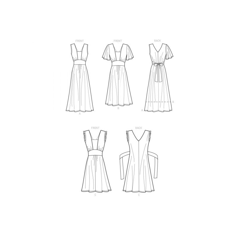 Patron Simplicity 9325.AA - Robe avec haut ajusté et empiècement