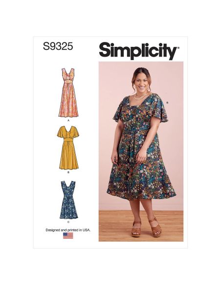 Patron Simplicity 9325.BB - Robe avec haut ajusté et empiècement