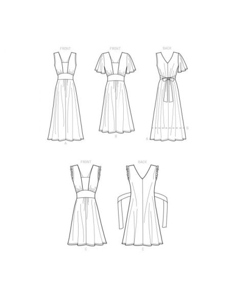 Patron Simplicity 9325.BB - Robe avec haut ajusté et empiècement