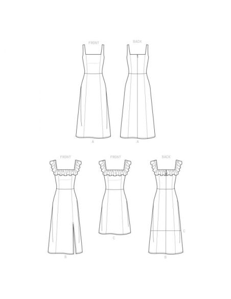 Patron Simplicity 9326.R5 - Robe Femme à bretelles avec haut ajusté