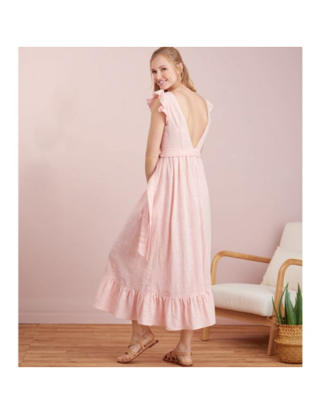 Patron Simplicity 9327.H5 - Robe Femme, décolleté V et bas évasés