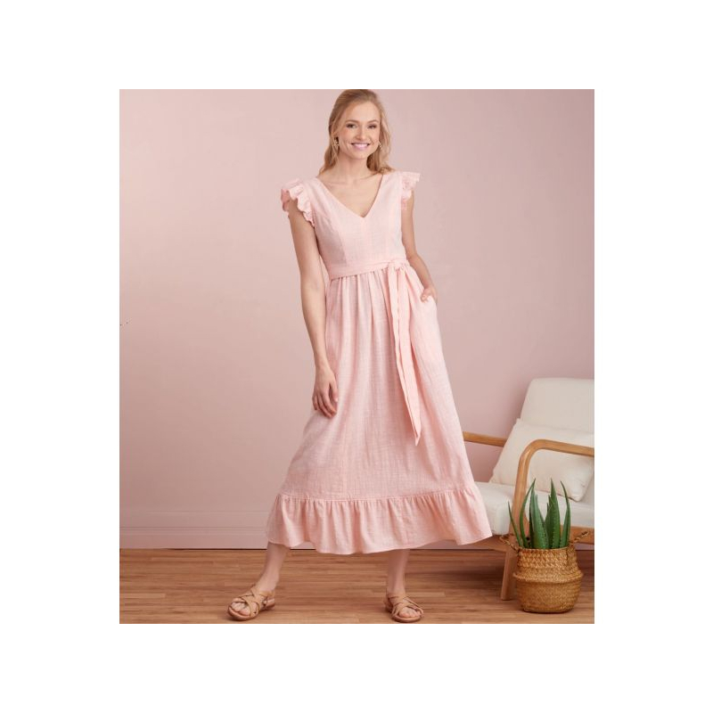 Patron Simplicity 9327.R5 - Robe Femme, décolleté V et bas évasés