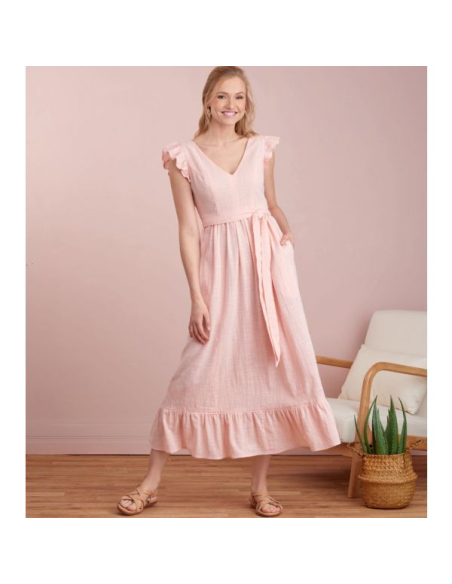 Patron Simplicity 9327.R5 - Robe Femme, décolleté V et bas évasés