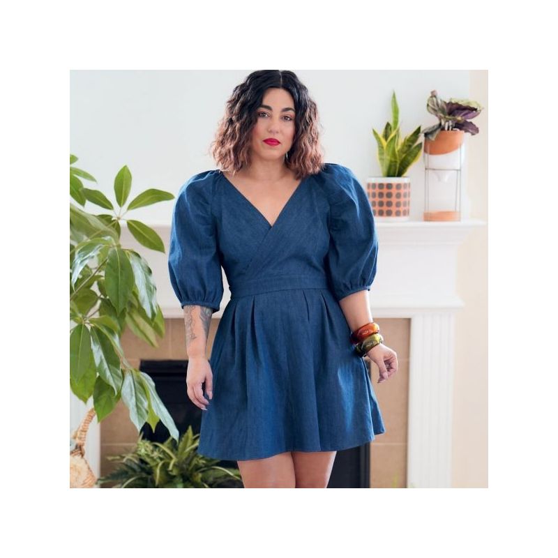 Patron Simplicity 9329.H5 - Robe avec haut croisé et manches raglan bouffantes