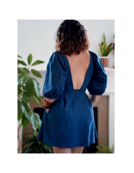 Patron Simplicity 9329.H5 - Robe avec haut croisé et manches raglan bouffantes