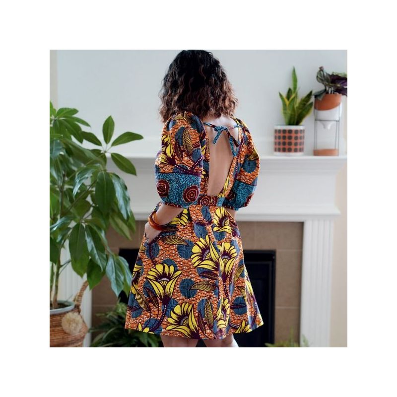 Patron Simplicity 9329.H5 - Robe avec haut croisé et manches raglan bouffantes