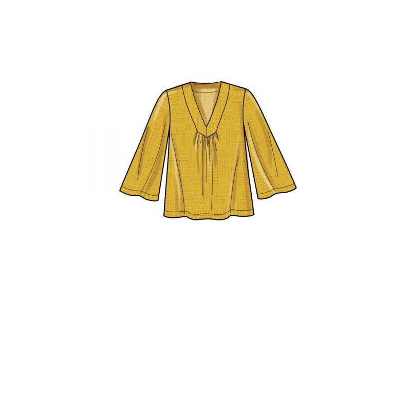 Patron Simplicity 9333.H5 - Top ample avec décolleté V et variations de manches