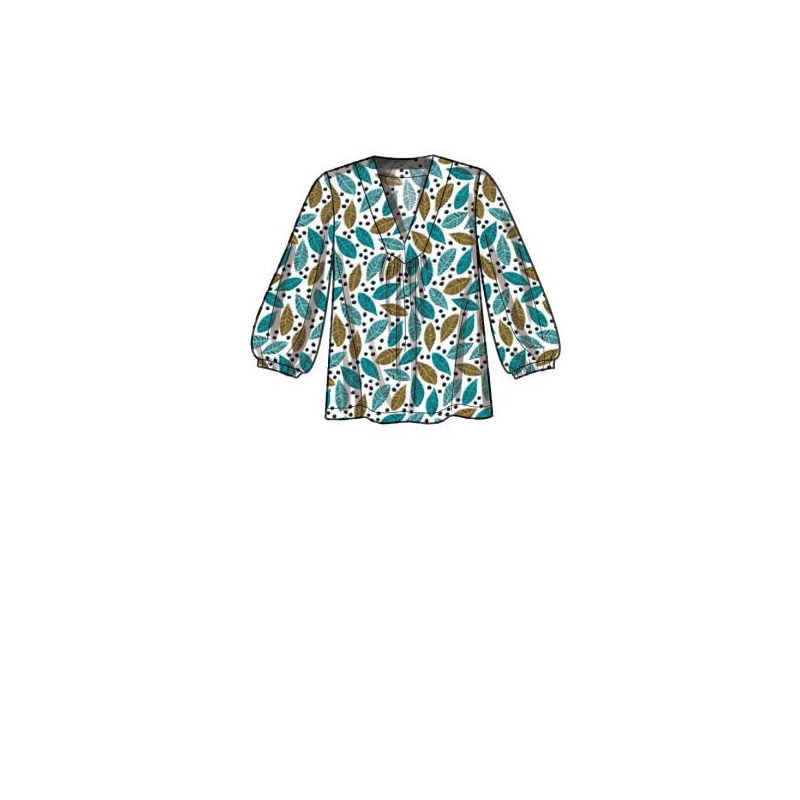 Patron Simplicity 9333.H5 - Top ample avec décolleté V et variations de manches