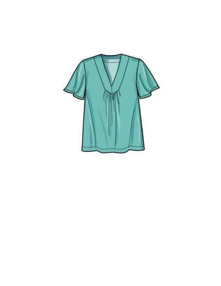 Patron Simplicity 9333.H5 - Top ample avec décolleté V et variations de manches