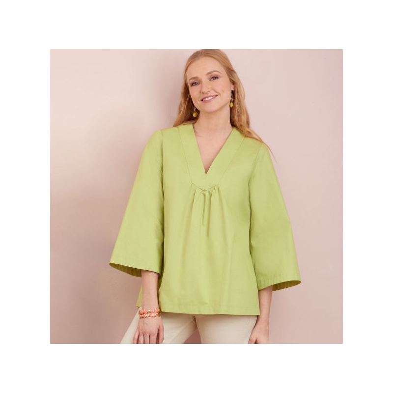 Patron Simplicity 9333.U5 - Top ample avec décolleté V et variations de manches