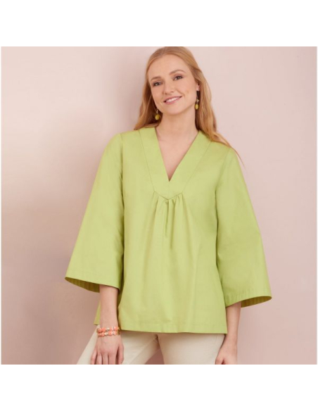 Patron Simplicity 9333.U5 - Top ample avec décolleté V et variations de manches