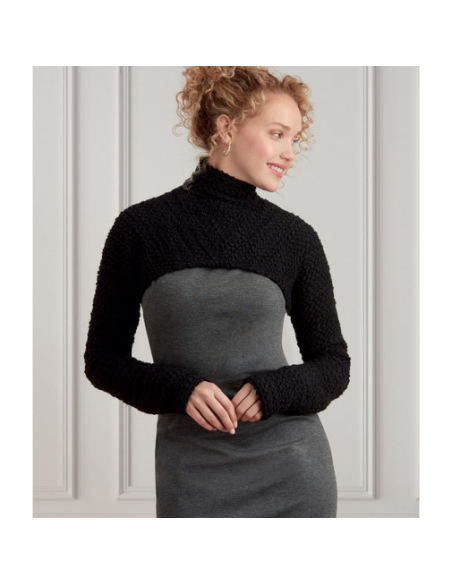 Patron Simplicity 9372.A - Robe et haussements d'épaules pour femme