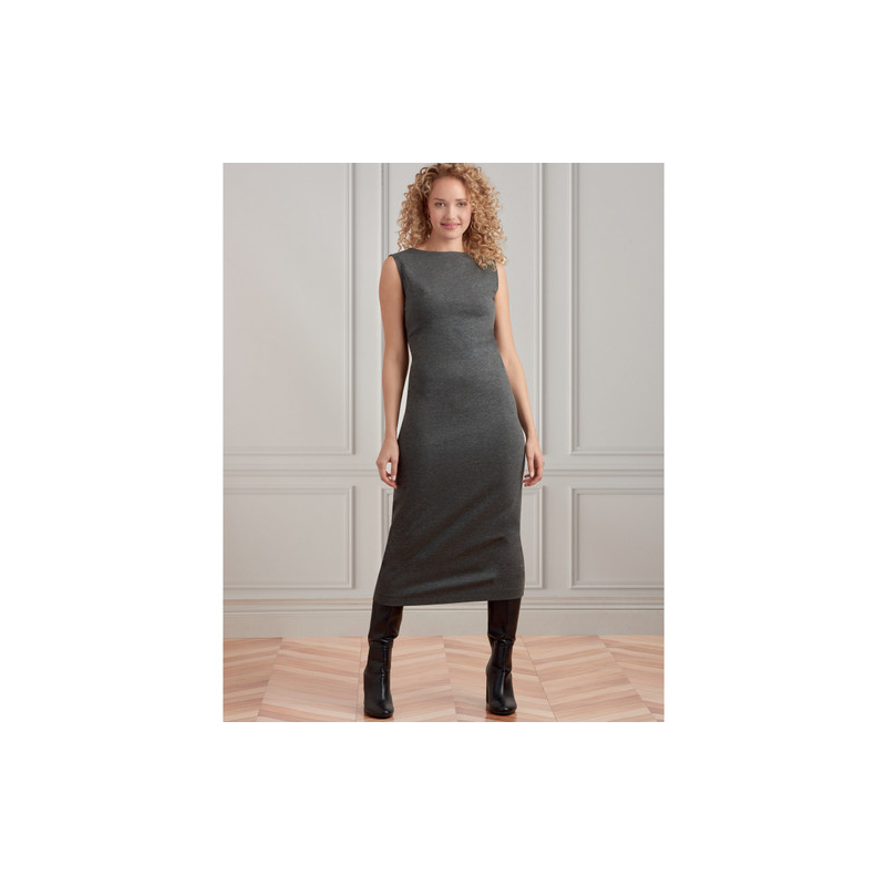 Patron Simplicity 9372.A - Robe et haussements d'épaules pour femme