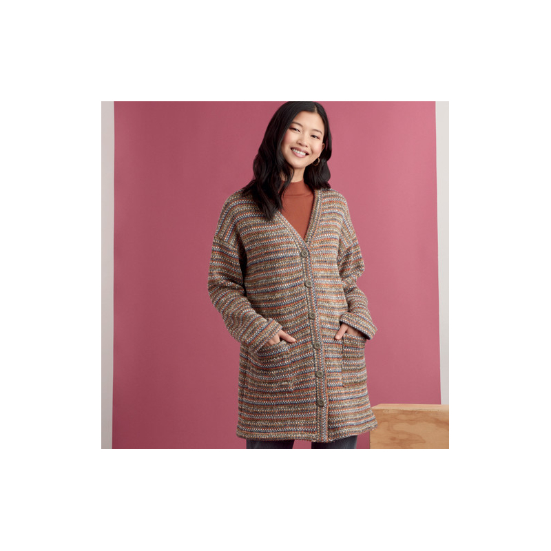 Patron Simplicity 9373.A - Cardigans en tricot pour femme