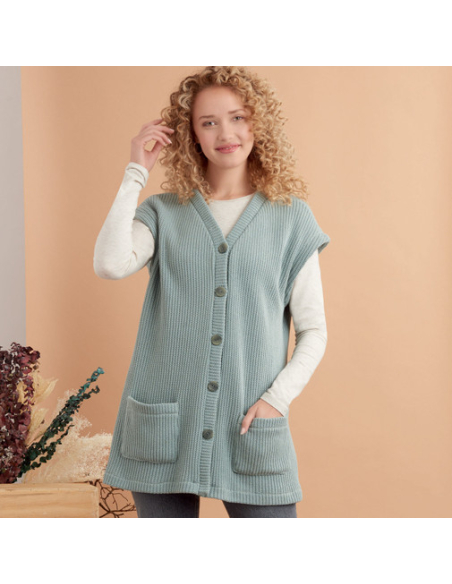 Patron Simplicity 9374.A - Gilets en tricot pour femme