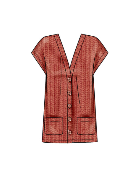Patron Simplicity 9374.A - Gilets en tricot pour femme