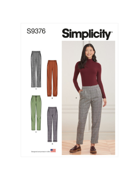 Patron Simplicity 9376.H5 - Pantalon à enfiler pour femme