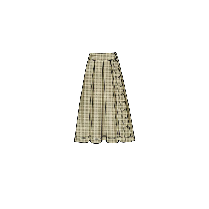 Patron Simplicity 9377.U5 - Jupes évasées pour femme en deux longueurs