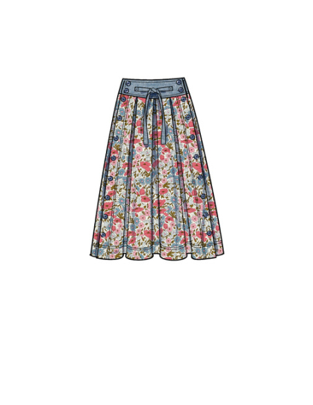 Patron Simplicity 9377.U5 - Jupes évasées pour femme en deux longueurs