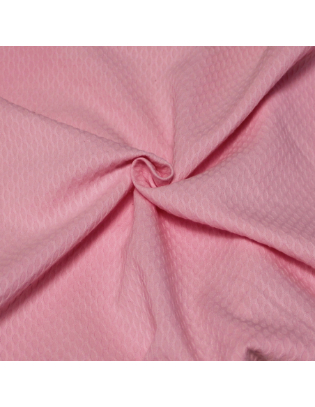 Piqué 100% coton - Losange rose