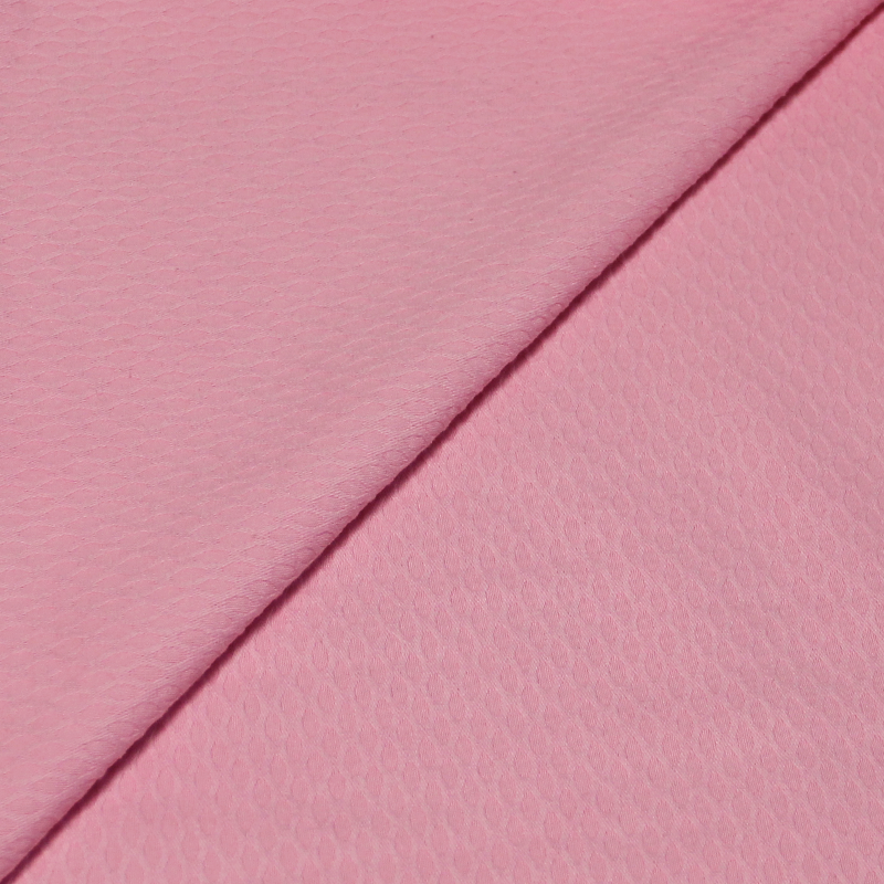 Piqué 100% coton - Losange rose