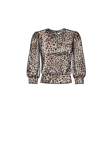 Patron Simplicity 9385.H5 - Hauts en tricot pour femme avec variations de longueur et de manches