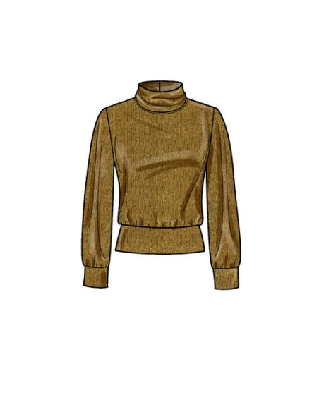 Patron Simplicity 9385.H5 - Hauts en tricot pour femme avec variations de longueur et de manches