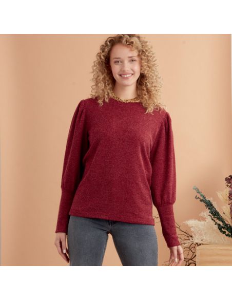 Patron Simplicity 9385.U5 - Hauts en tricot pour femme avec variations de longueur et de manches
