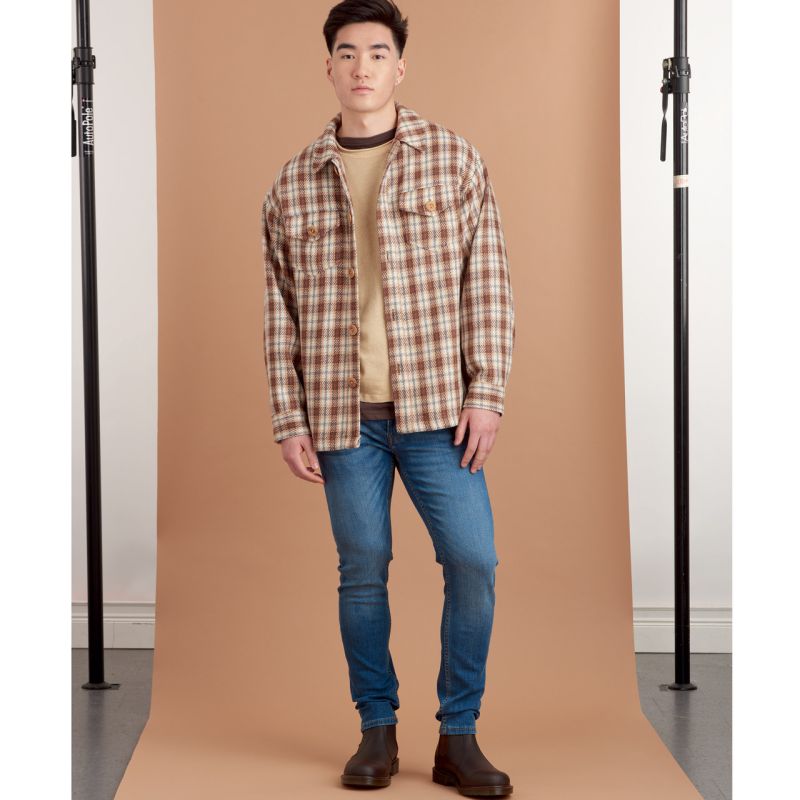 Patron Simplicity 9388.A- Vestes chemise unisexe