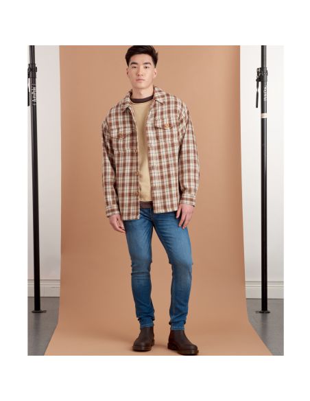 Patron Simplicity 9388.A- Vestes chemise unisexe