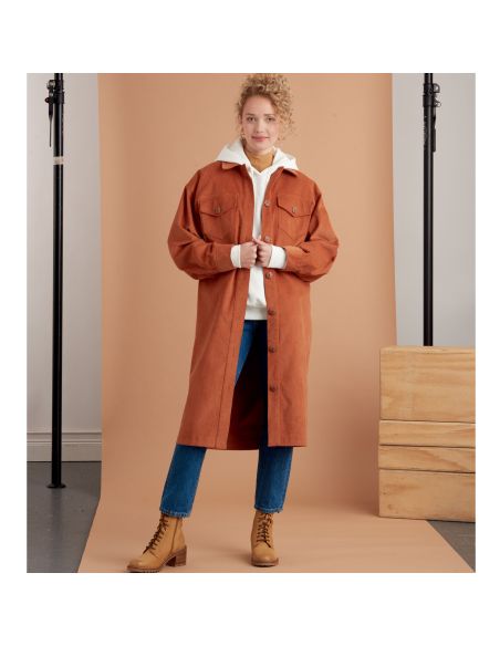 Patron Simplicity 9388.A- Vestes chemise unisexe