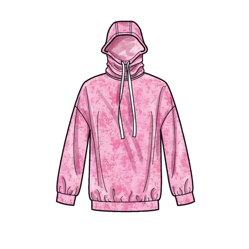 Patron Simplicity 9394.A - Sweats à capuche, pantalons et hauts en tricot surdimensionnés pour garçons et filles