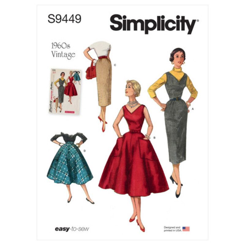 Patron Simplicity 9449.U5 - Robe et jupes pour femme