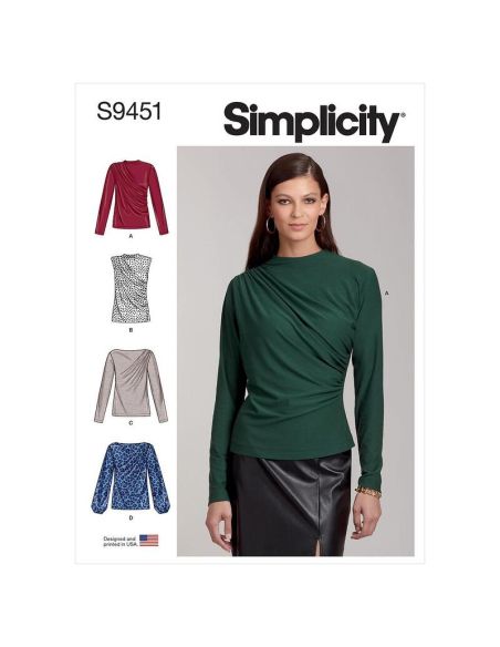 Patron Simplicity 9451.H5 - Hauts en tricot pour femme