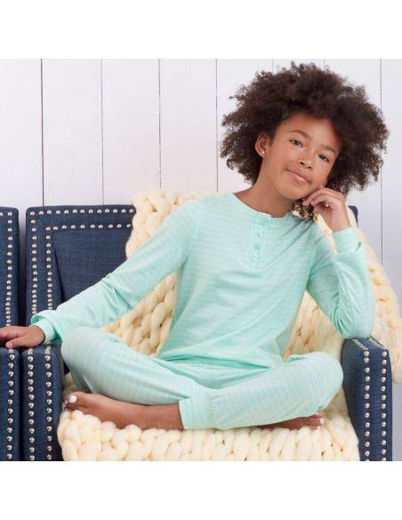 Patron Simplicity 9455.A - Pantalon et haut en tricot pour femme, homme et enfant