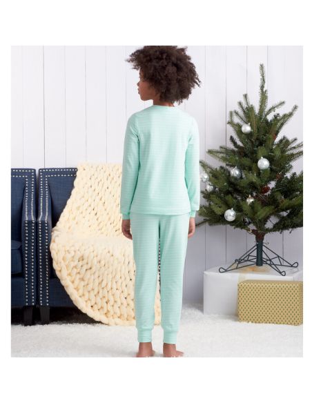 Patron Simplicity 9455.A - Pantalon et haut en tricot pour femme, homme et enfant