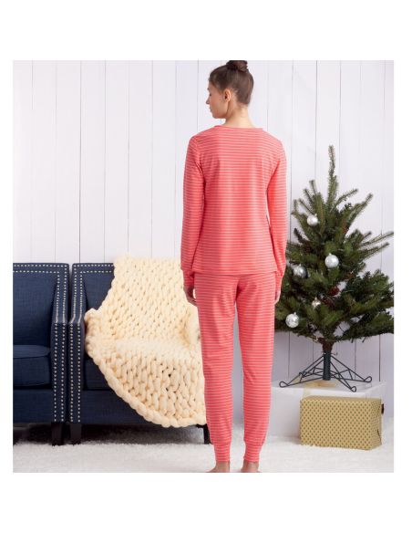 Patron Simplicity 9455.A - Pantalon et haut en tricot pour femme, homme et enfant