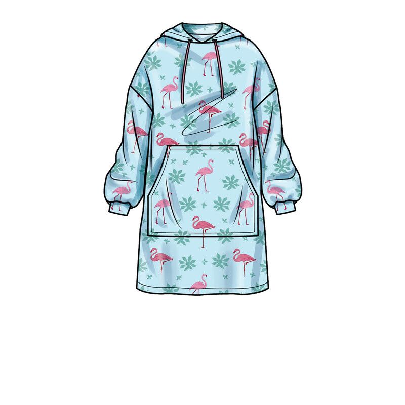 Patron Simplicity 9456.A - Sweats à capuche, pantalons et chaussons surdimensionnés unisexes