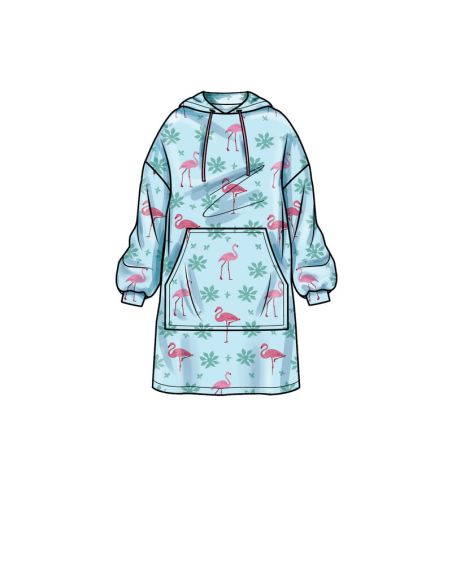 Patron Simplicity 9456.A - Sweats à capuche, pantalons et chaussons surdimensionnés unisexes