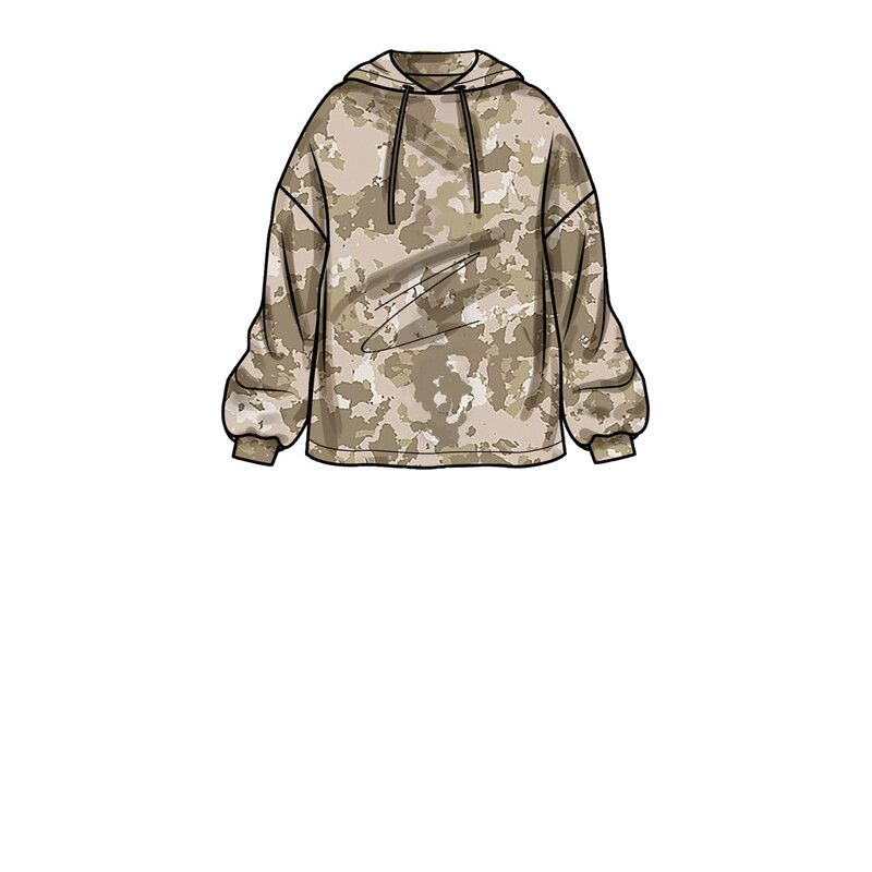 Patron Simplicity 9456.A - Sweats à capuche, pantalons et chaussons surdimensionnés unisexes