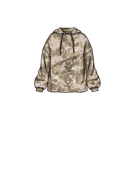 Patron Simplicity 9456.A - Sweats à capuche, pantalons et chaussons surdimensionnés unisexes