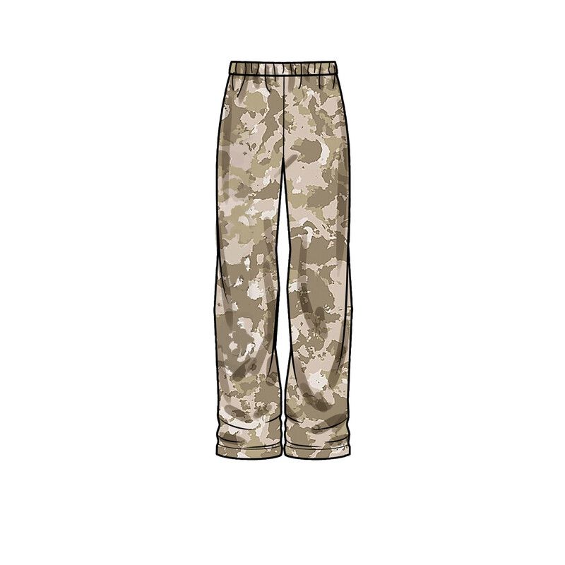 Patron Simplicity 9456.A - Sweats à capuche, pantalons et chaussons surdimensionnés unisexes