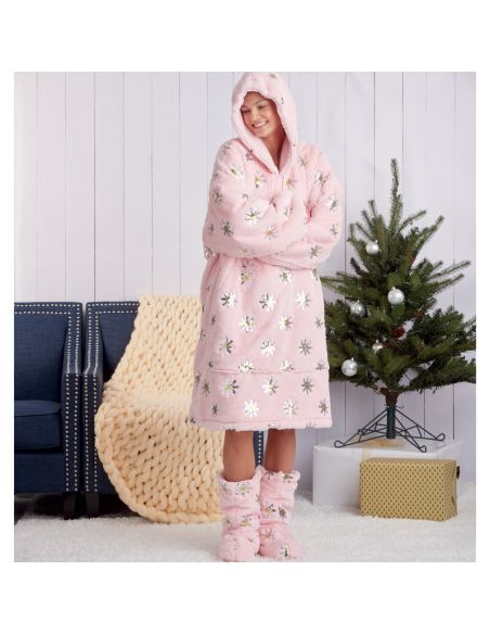 Patron Simplicity 9456.A - Sweats à capuche, pantalons et chaussons surdimensionnés unisexes