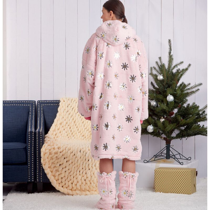 Patron Simplicity 9456.A - Sweats à capuche, pantalons et chaussons surdimensionnés unisexes