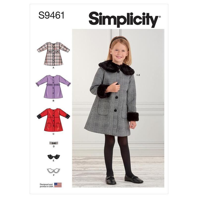 Patron Simplicity 9461.A - Manteau pour enfant