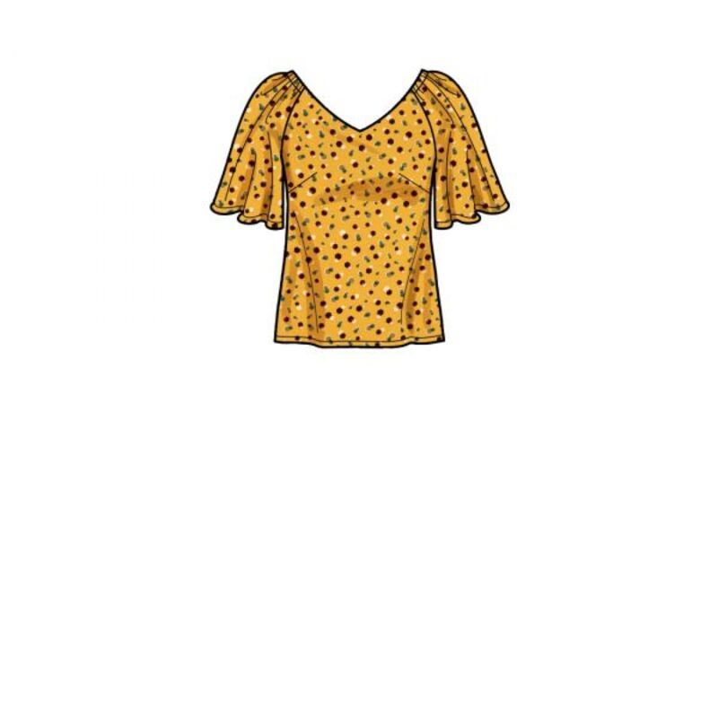 Patron Simplicity 9334.BB - Top ample avec decollete V e variations de manches raglan