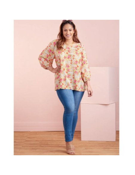 Patron Simplicity 9334.BB - Top ample avec decollete V e variations de manches raglan