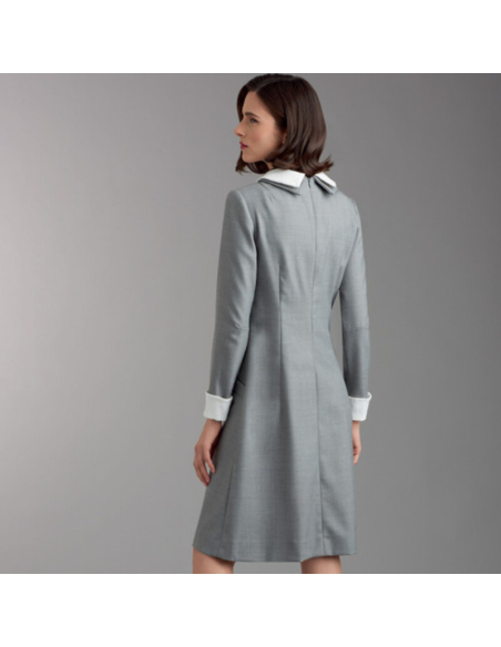 Patron Simplicity 9371.K5 - Robe pour femme et femme avec variations de col, de manchette et de manche