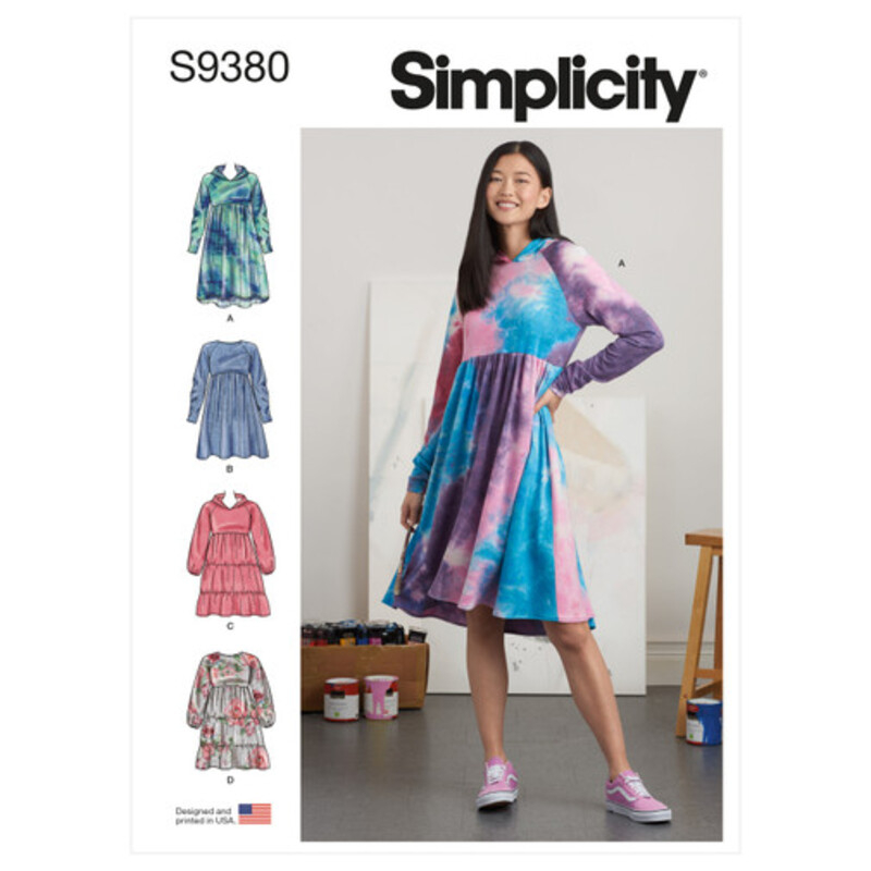 Patron Simplicity 9380.A - Robes sweat pour femme