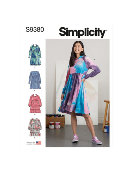 Patron Simplicity 9380.A - Robes sweat pour femme